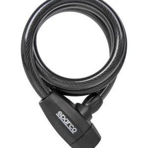Lucchetto morbido per bicicletta sparco nero con serratura Professionale